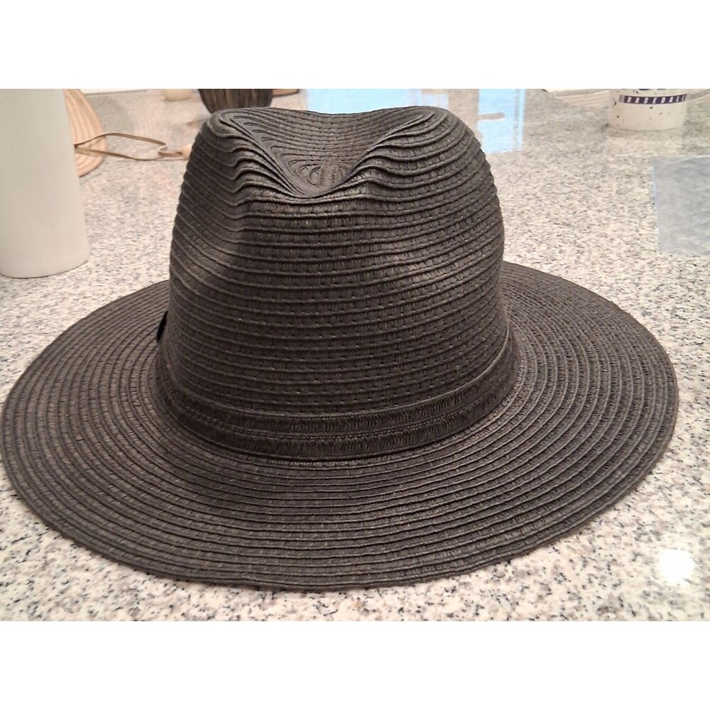 Shade & Shore Women's Black Hat Adjustable Head Size Resort Summer